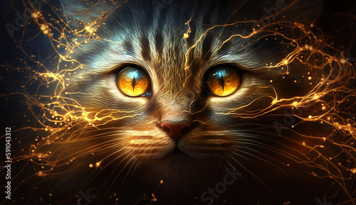 Beautiful Cat Abstract Background. Abstract Light Background. Abstract 3D Background. Gradient design element for Wall art, backgrounds, banners, wallpapers, posters and covers.
