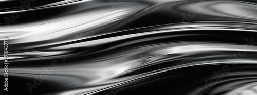 Liquid metal texture water ripple twist background, liquid metal background, chrome background, black marble pattern texture. Generative AI