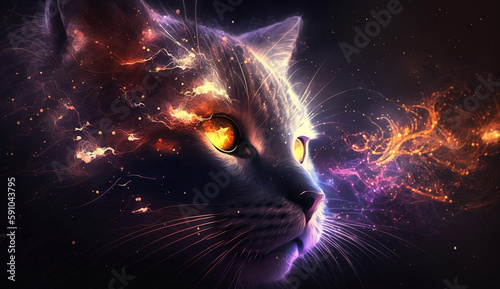 Beautiful Cat Abstract Background. Abstract Light Background. Abstract 3D Background. Gradient design element for Wall art, backgrounds, banners, wallpapers, posters and covers.