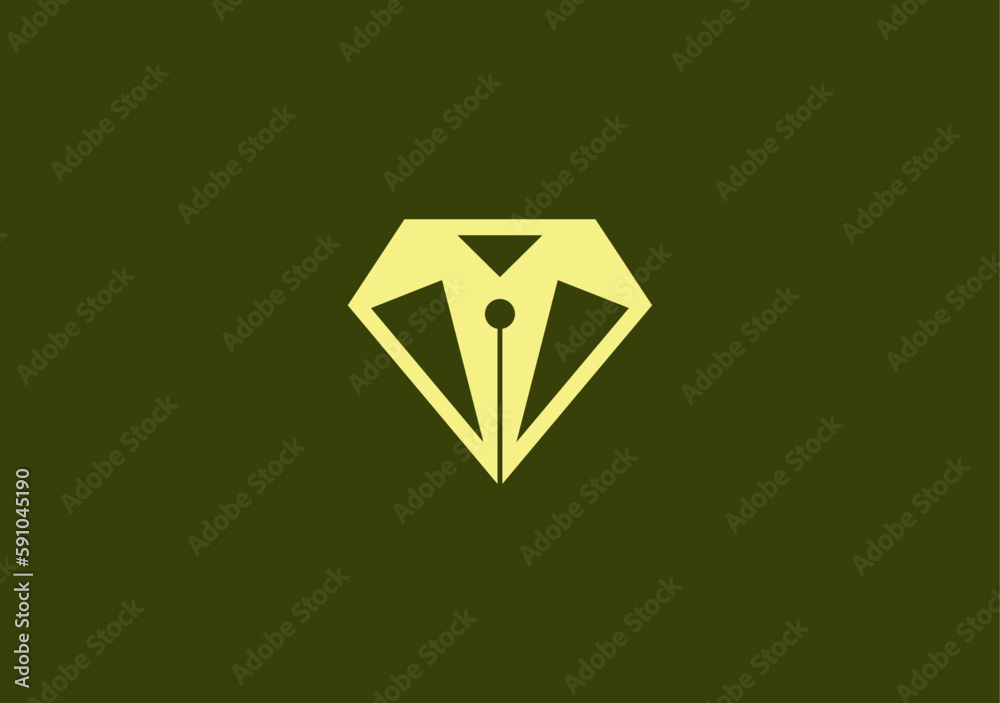 monogram gem logo with a tie symbol monogram gem logo with a tie symbol