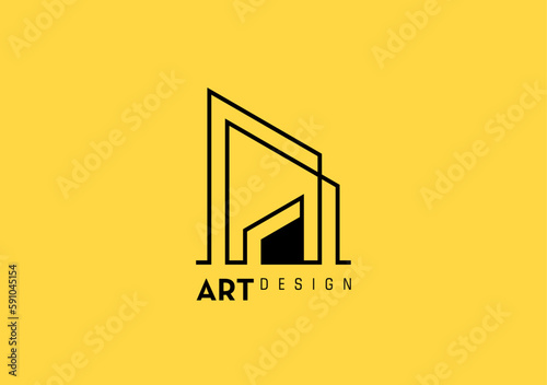 minimalist logo design and architecture template