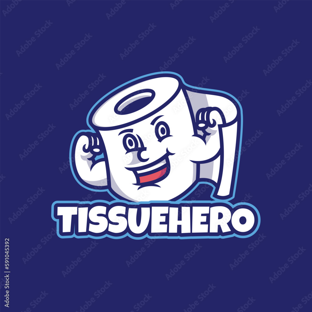 Tissue cartoon logo mascot illustrations vector