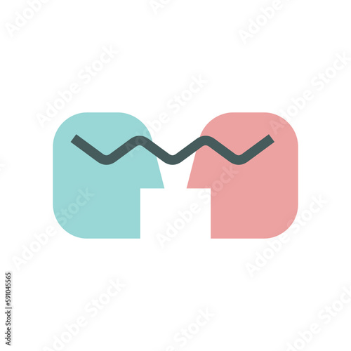 Coaching icon, life coach logo, mentor sign