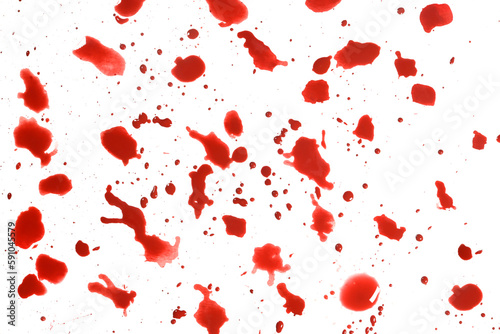 Blood drops isolated on white