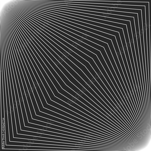 Architectural line optical illusion background, backdrop