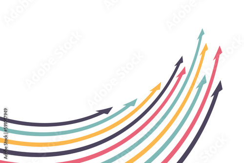 Arrow up to Growth financial trading stock for business. Vector illustration © royyimzy
