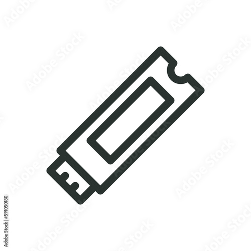 NVMe m.2 ssd hard drive isolated vector icon with editable stroke