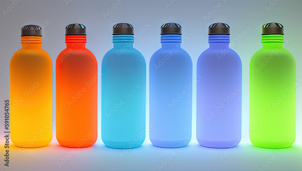 Sporty and Energetic Water Bottles for Active Lifestyles Generative AI Sporty and Energetic Water Bottles for Active Lifestyles Generative AI