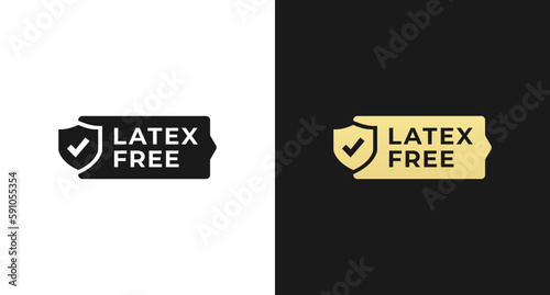 Latex Free Label Vector or Latex Free Mark Vector Isolated in Flat Style. Simple Latex Free Label vector for product design element. Best Latex Free sign for packaging design element.