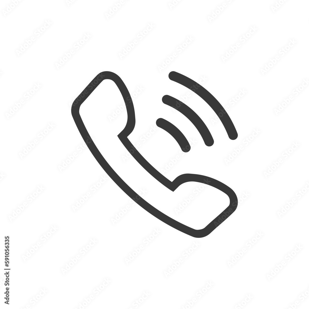 Phone Call Line Isolated Vector Icon Phone Call Line Isolated Vector Icon