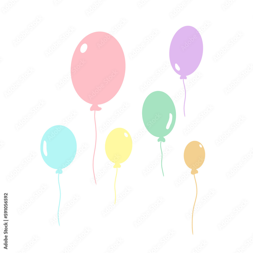 Pastel balloons, celebration