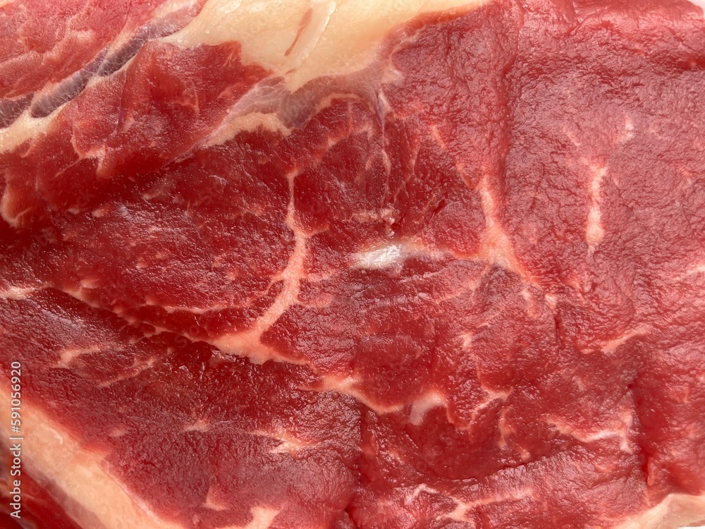 the surface structure of a raw rump steak the surface structure of a raw rump steak