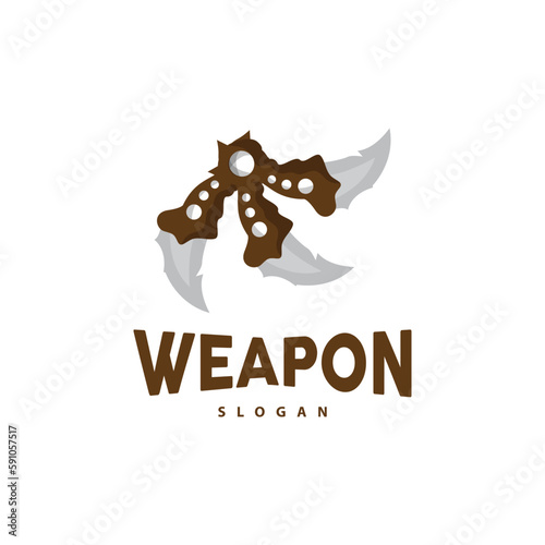 Kerambit Logo, Indonesia Fighting Weapon Vector, Ninja Fighting Tool Simple Design, Template Illustration Symbol Icon