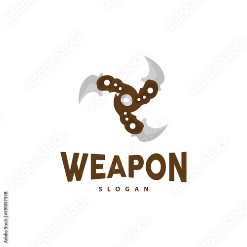 Kerambit Logo, Indonesia Fighting Weapon Vector, Ninja Fighting Tool Simple Design, Template Illustration Symbol Icon