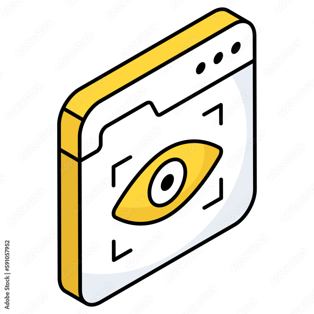 ModerA flat design icon of iris recognitionn design icon of emoji ModerA flat design icon of iris recognitionn design icon of emoji