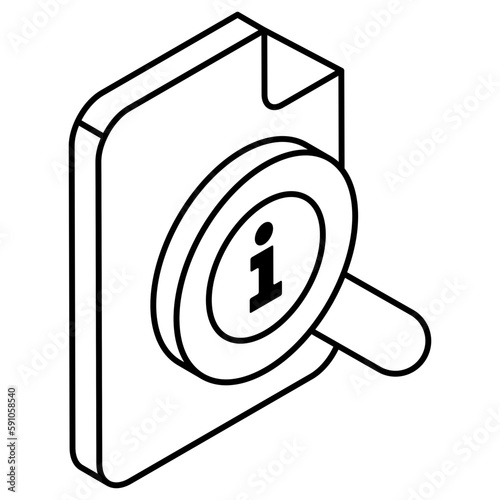 An editable design icPerfect design icon of search info on of ai boA perfect design icon of eyeok