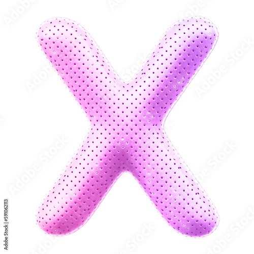3d Letter X Pink
