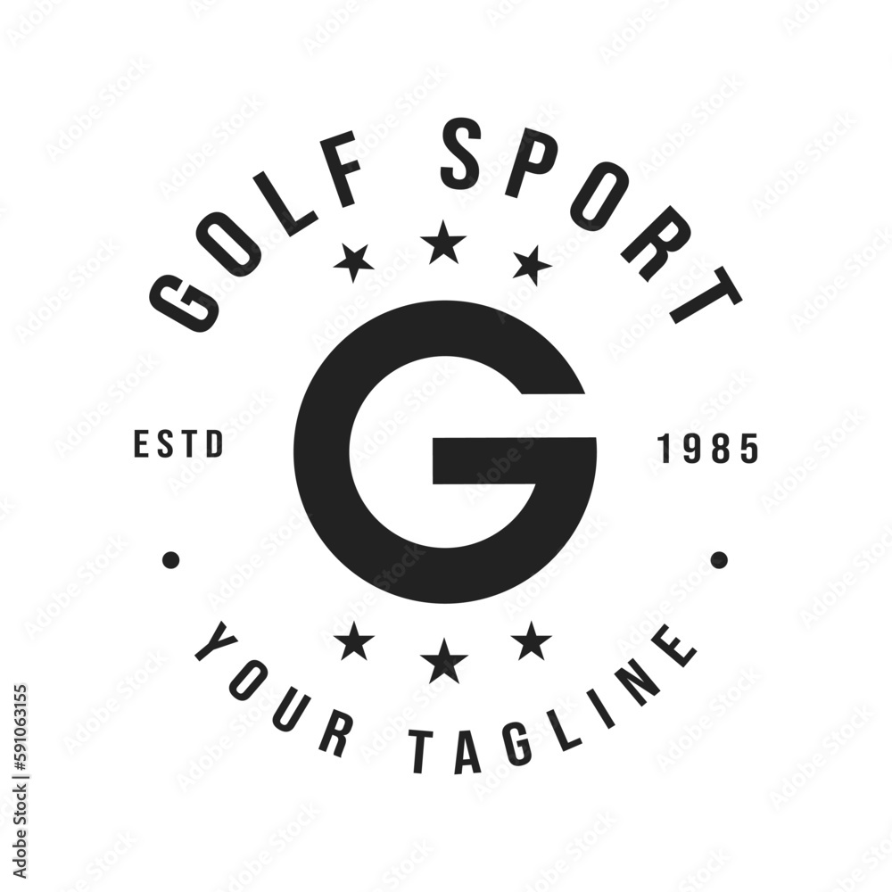 Sleek and stylish design for a golf merchandise company that features the letter G. Vintage retro design, golf tournament Sleek and stylish design for a golf merchandise company that features the letter G. Vintage retro design, golf tournament