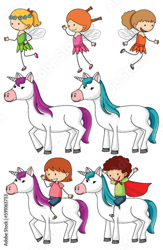 Fun Doodle Kids Doing Various Activities