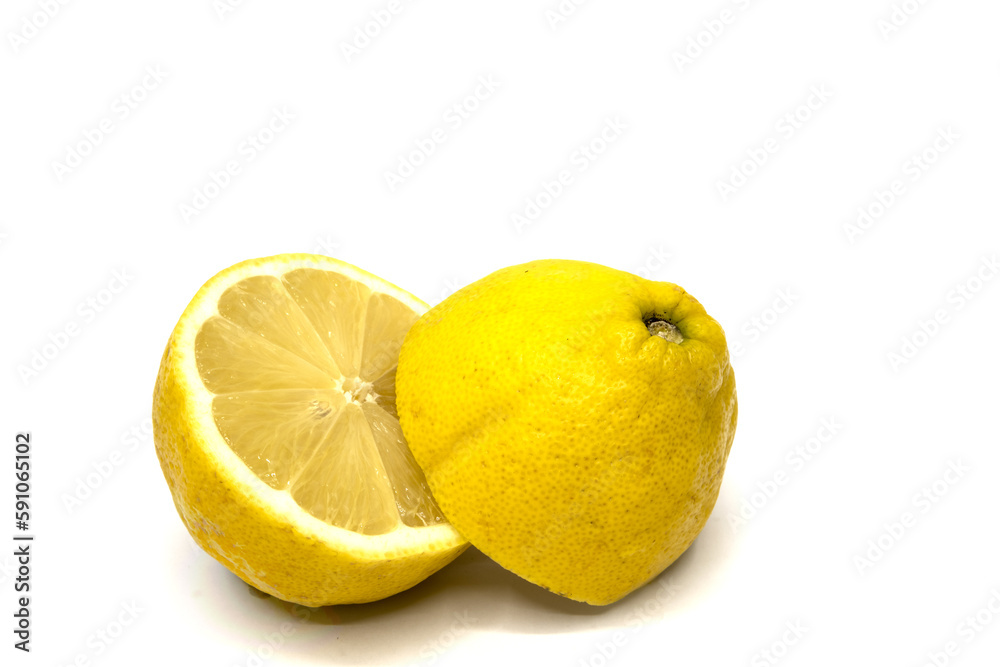 Lemon isolated on white background