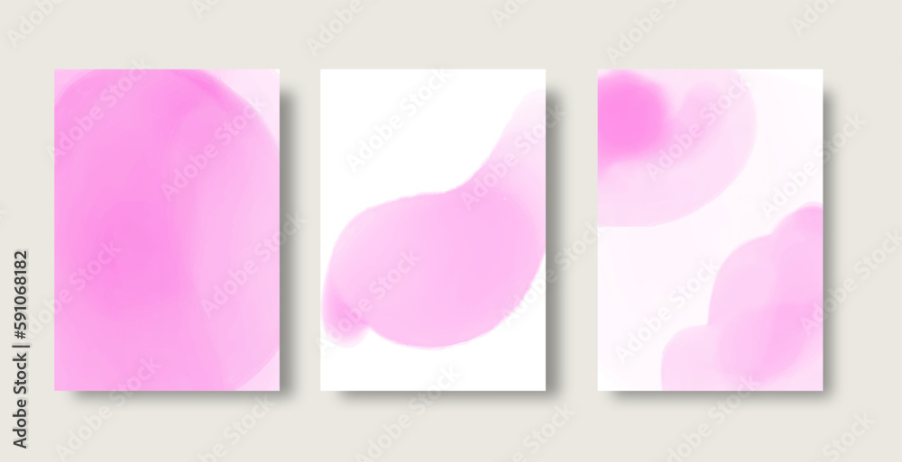 Abstract watercolor background vector. Greeting invitation card background with pink splash for wedding, baby shower, happy birthday
