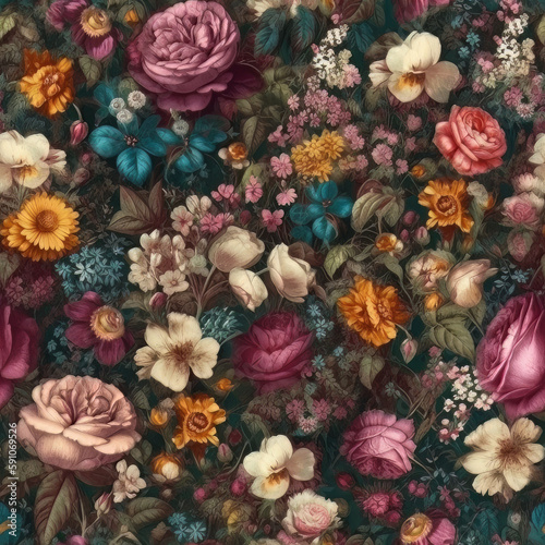 Bursting with Life, Vintage Florals in Hyper-Realistic HD