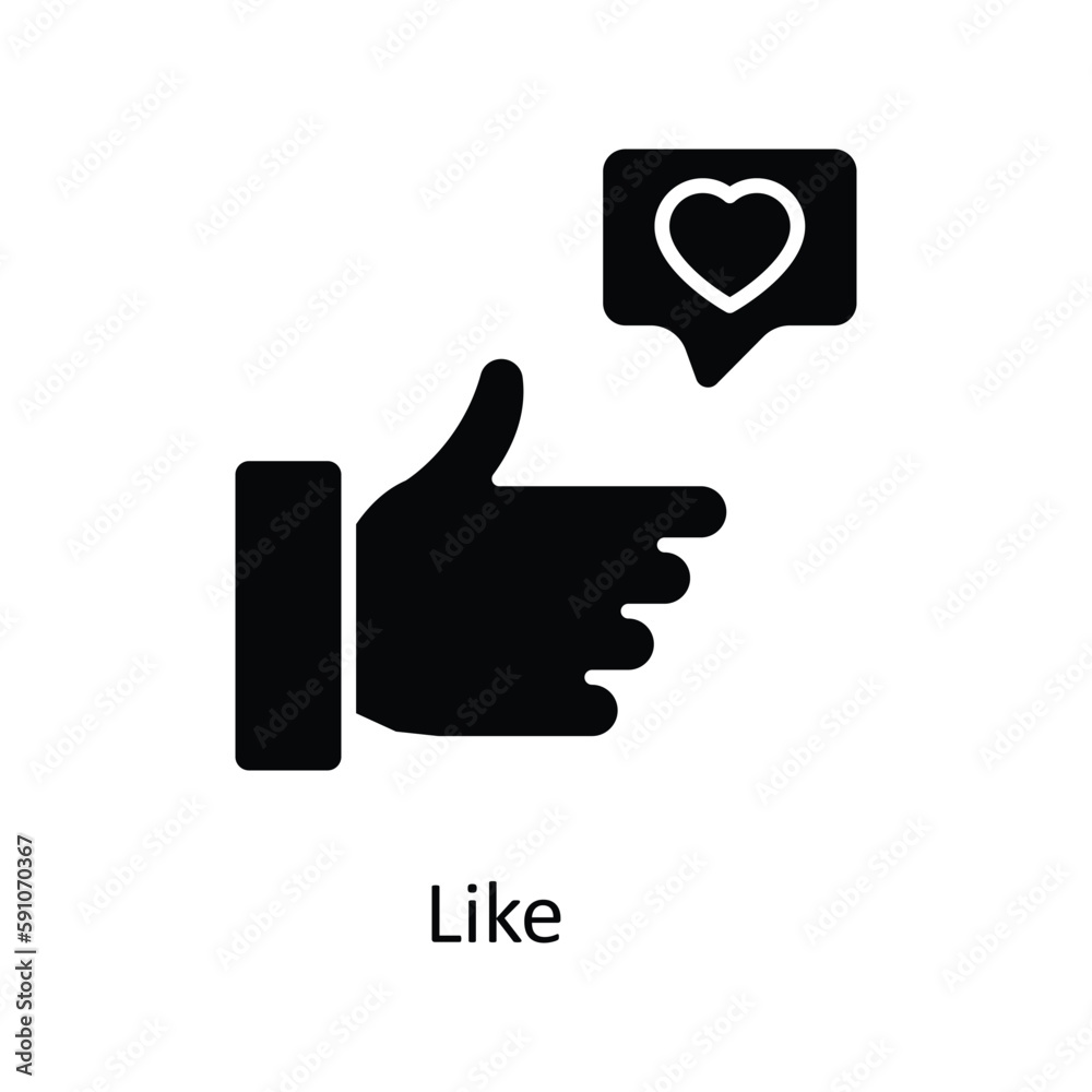 Like Vector Solid Icons. Simple stock illustration stock Like Vector Solid Icons. Simple stock illustration stock