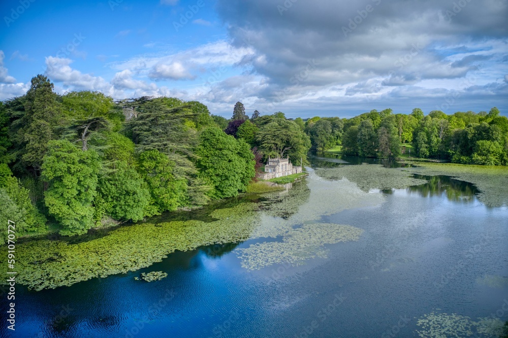 Landscape shot of an English 'Folly' in the heart of Rutland, Leicestershire, UK