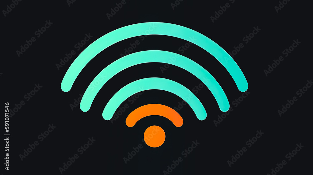 Creative logo, wifi icon design, generative AI. Creative logo, wifi icon design, generative AI.