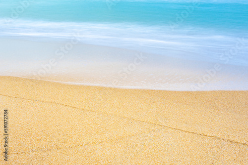 sand beach with waves