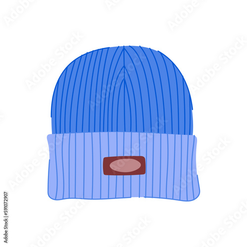 cap beanie hat cartoon vector illustration