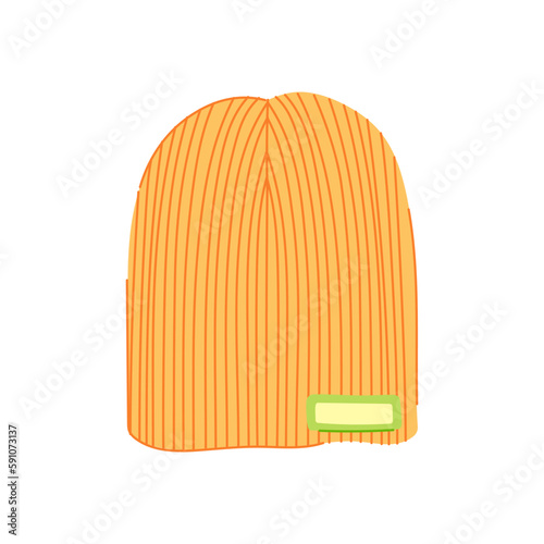 fashion beanie hat cartoon vector illustration