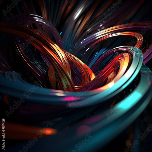 3D colorful abstract wallpaper