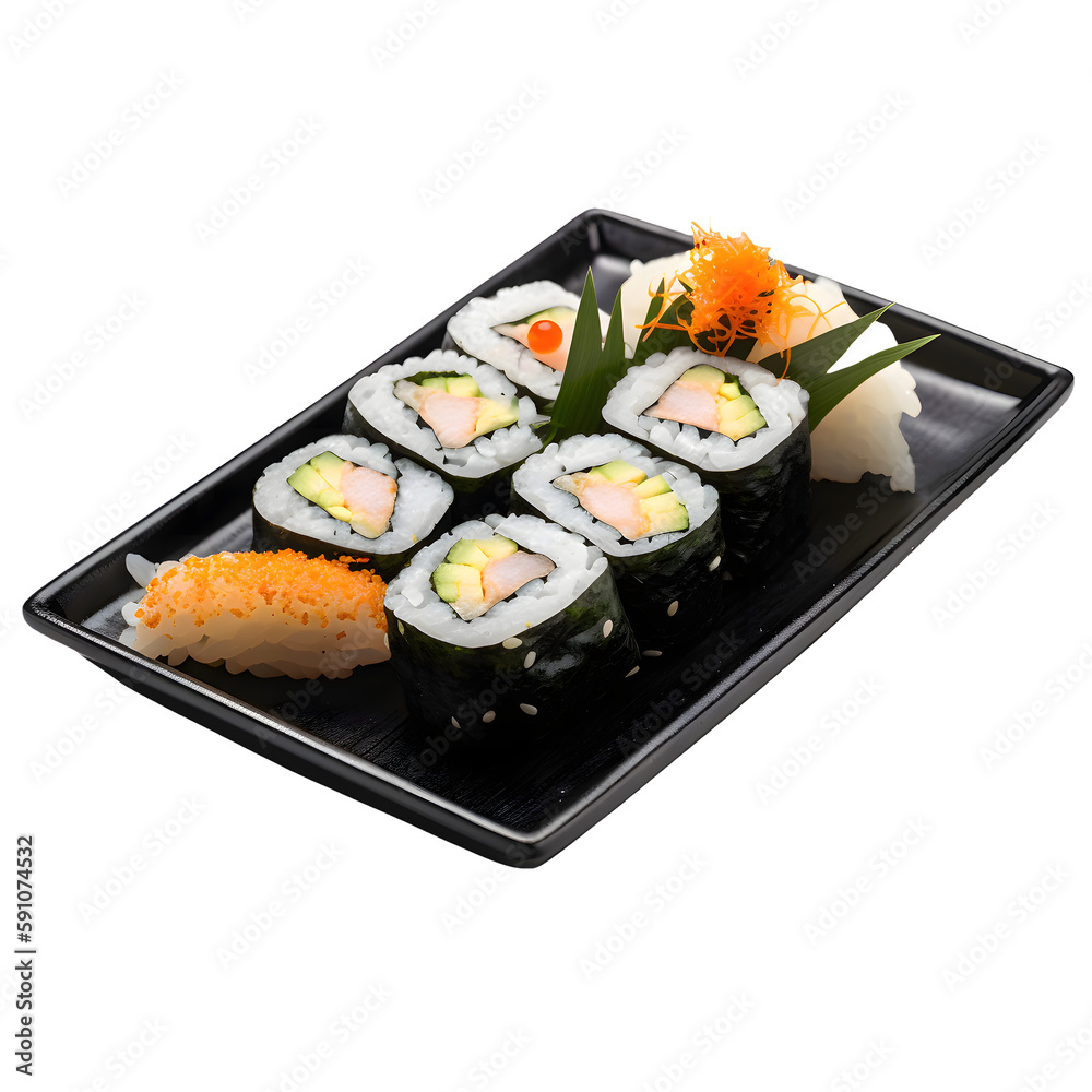 sushi on a plate sushi on a plate