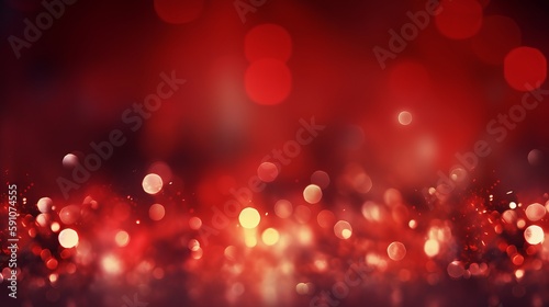 Christmas and Happy New Year Background red, Generative ai