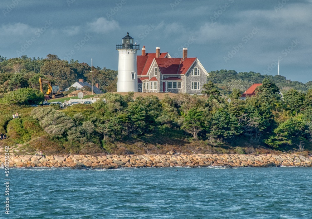 Coastal landscape with a lighthouse