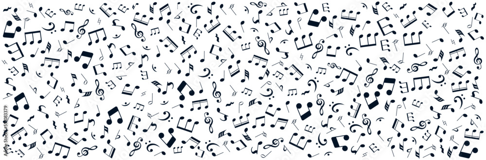 Bannière - Notes de musique - Éléments vectoriels éditables