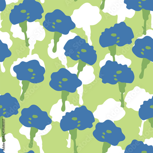 Obraz na płótnie seamless mixed twotone abstract hand draw pattern on green background w salonie