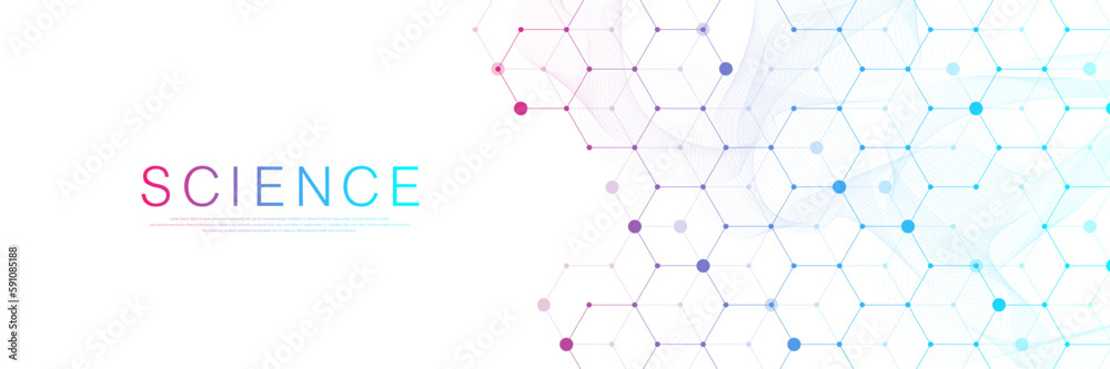 Modern technology vector illustration with square grid. Technology banner template cubes texture. Digital geometric abstraction with lines and dots Modern technology vector illustration with square grid. Technology banner template cubes texture. Digital geometric abstraction with lines and dots