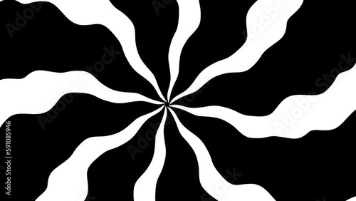 looped rotation black and white stripes. 2d motion