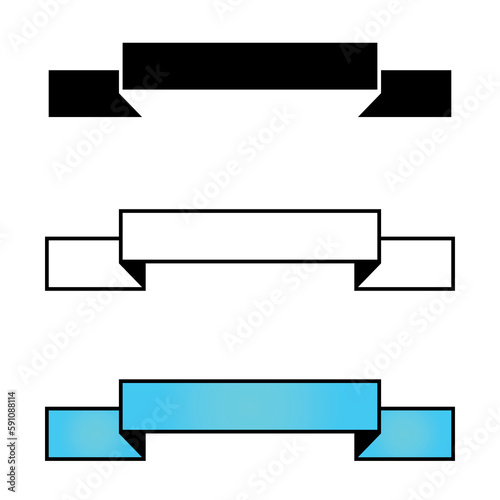 Art Illustration Design Concept Ribbon Decoration Icon Symbol Bow Paper Element Isolated