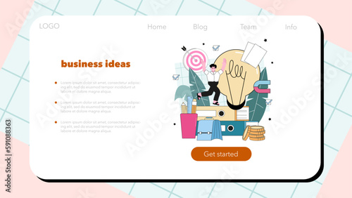 Idea web banner or landing page. Creative innovations or solutions