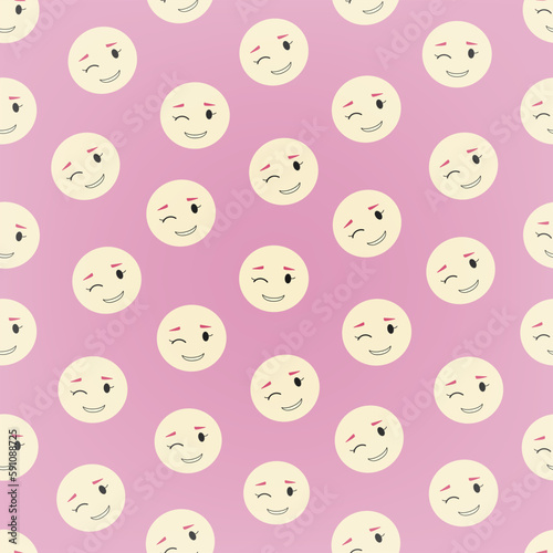 Feminine look, abstract personage, mascot design, funny face, cute icon
