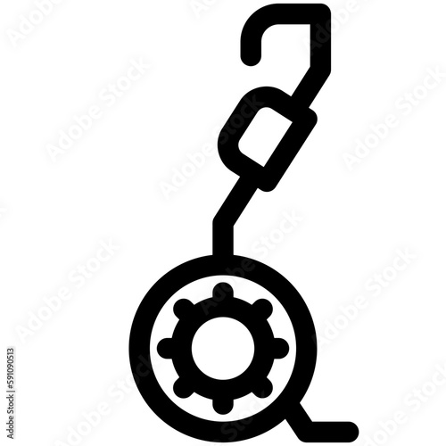 monowheel black outline icon