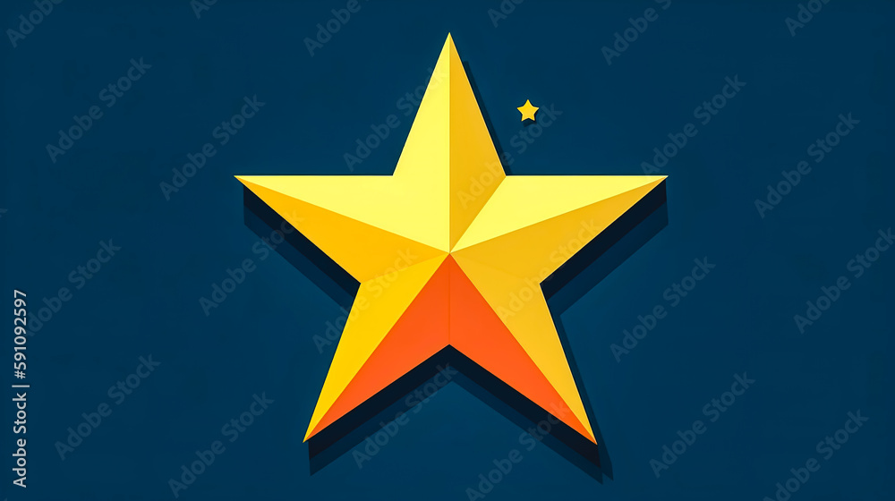 Obraz premium Creative illustration with star isolated, generative AI.