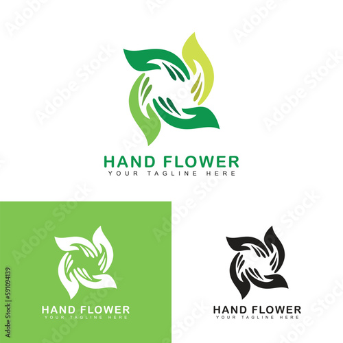 Hand care design template, Business Logo Icon