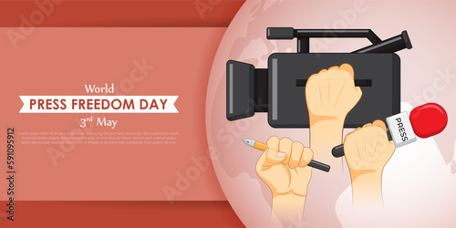 Vector illustration for World Press Freedom Day May 3