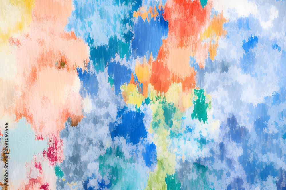 Abstract Watercolor Background With Strokes