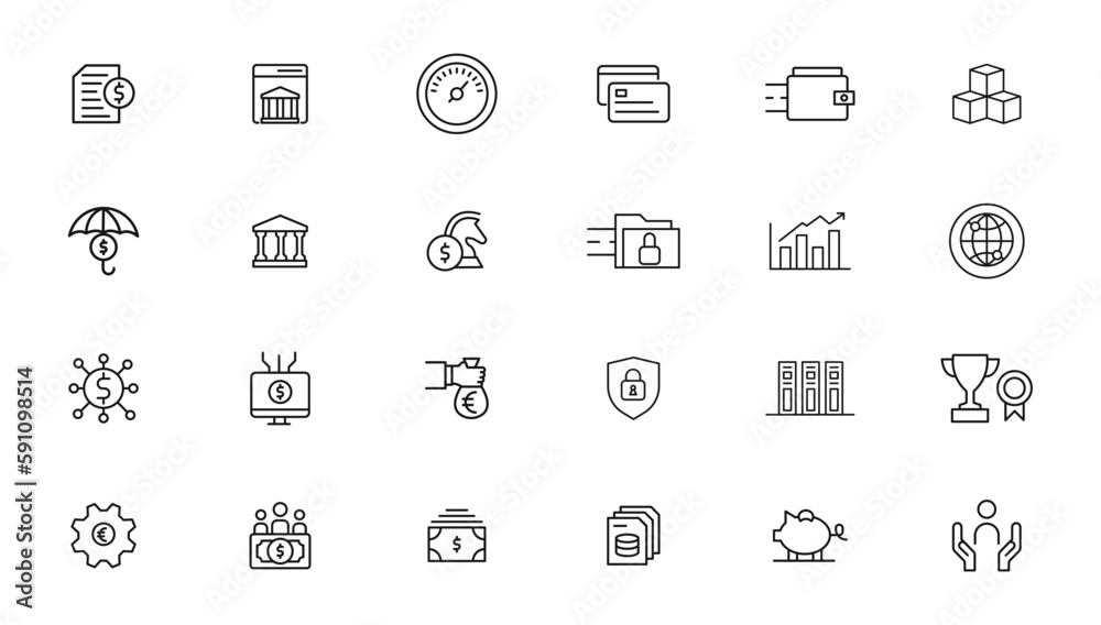 Set of fintech modern icons. Simple line art style icons pack.fintech simple concept icons set. Contains such icons as finance, technology, blockchain, innovation and more, can be used for web Set of fintech modern icons. Simple line art style icons pack.fintech simple concept icons set. Contains such icons as finance, technology, blockchain, innovation and more, can be used for web