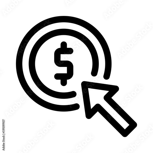 pay per click line icon